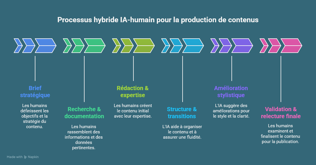 production de contenus IA et communication